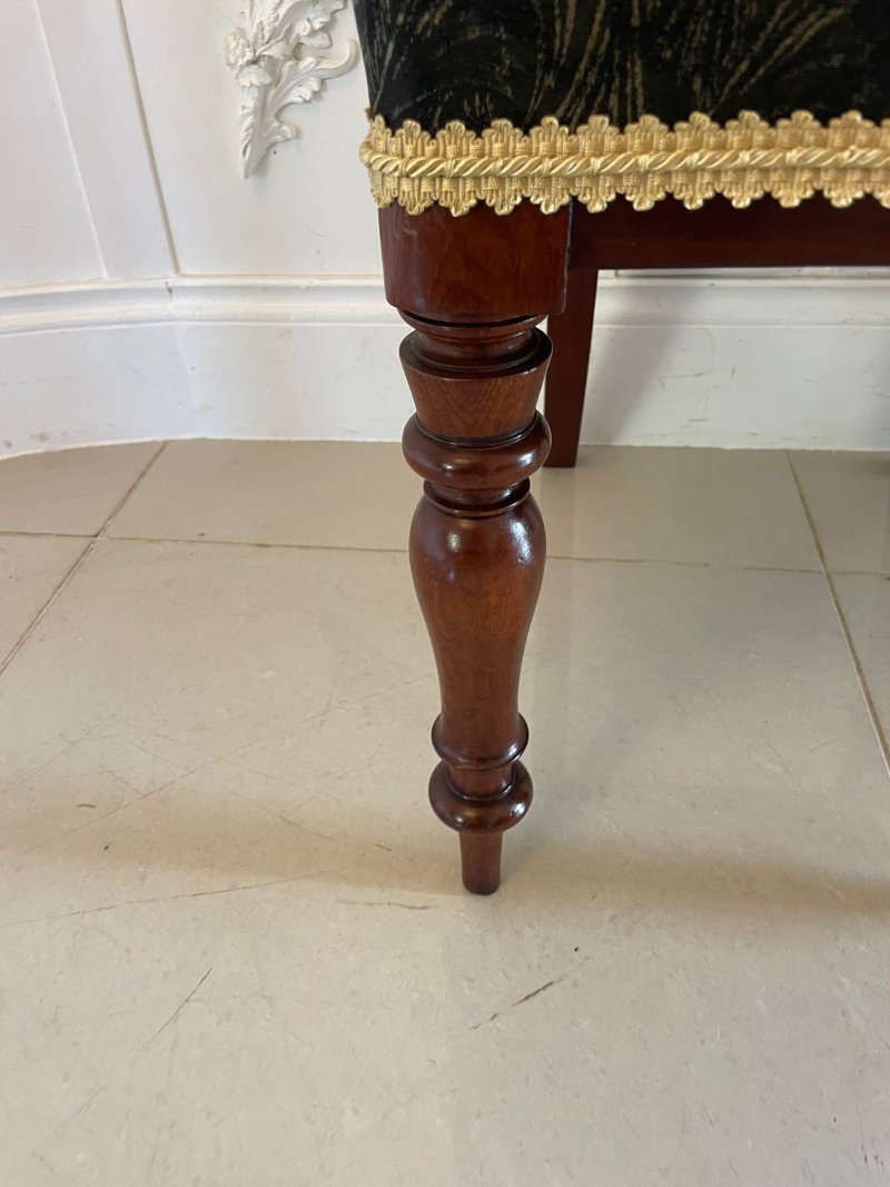 Antique Victorian Set of 10 Quality Mahogany Dining Chairs - Image 9